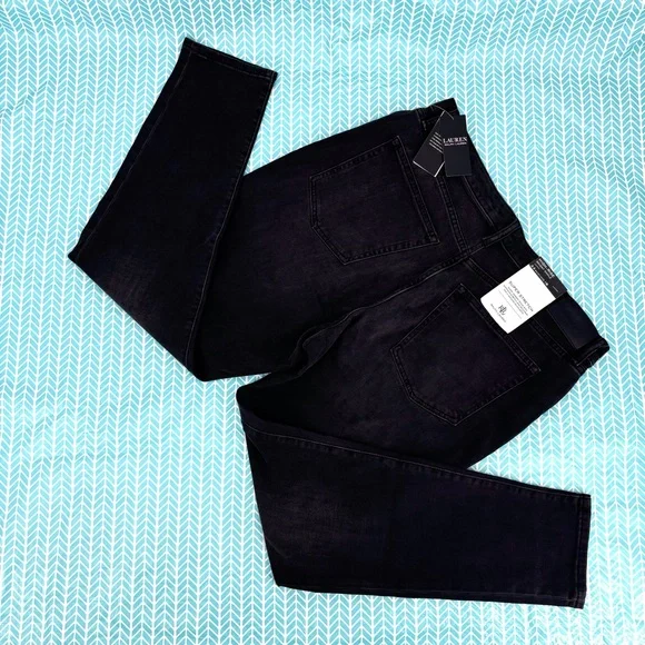 Lauren Ralph Lauren NWT Black High-Rise Skinny Ankle Super Stretch Jeans, 16 - Picture 2 of 16